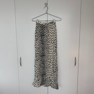Reformation Leopard Print Midi Skirt